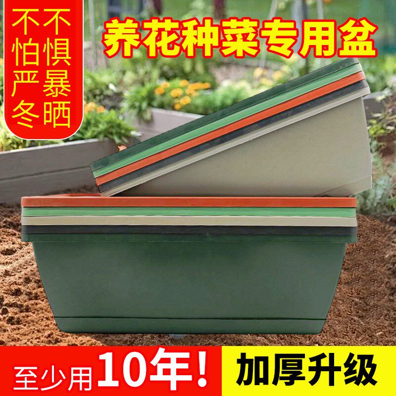 塑料花盆家用阳台种菜盆蔬菜y种植神器蔬菜霍伦盆长方形长条槽