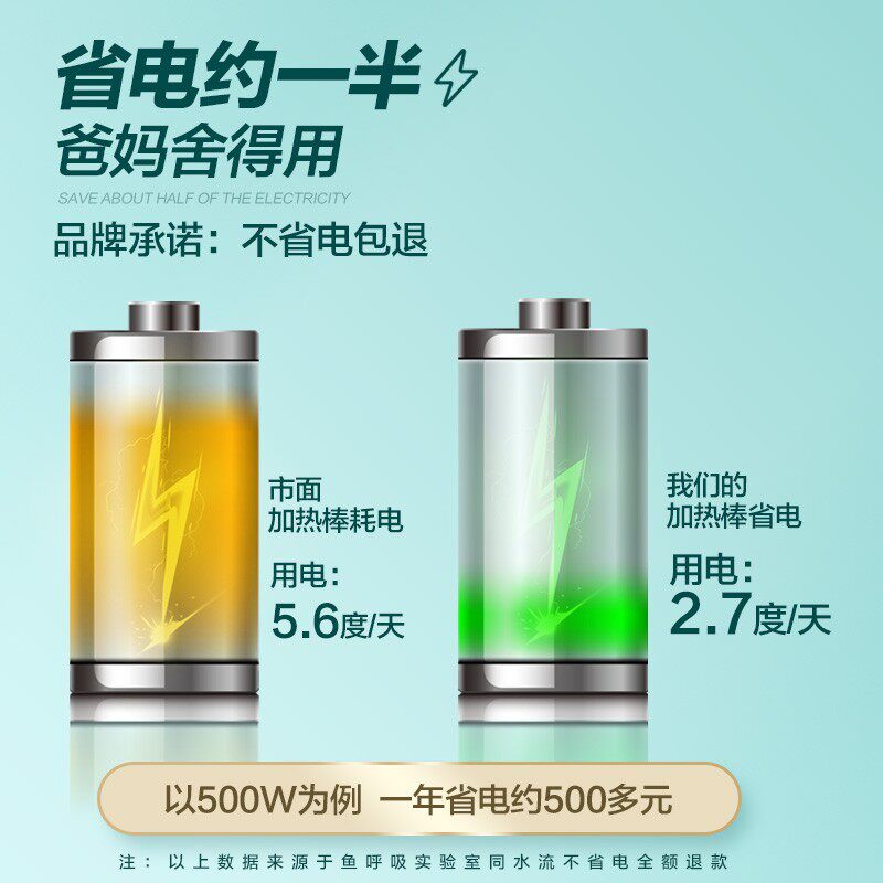 鱼缸加热棒自动恒温变频省电PTAC加热器乌龟小型水族箱石英加温棒