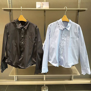 现货[商场同款】江南26春新女设计感花边剪纸切割衬衣5Q1214610