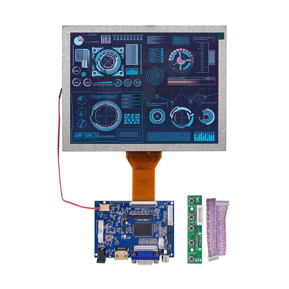 8寸HDMI/VGA/CVBS接口电脑显示屏工控树莓派显示屏183×141mm屏幕