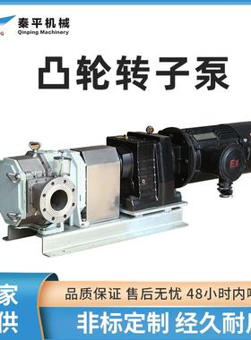 不锈钢304/316L凸轮转子泵双端机封化工泵防爆油泵QP120M