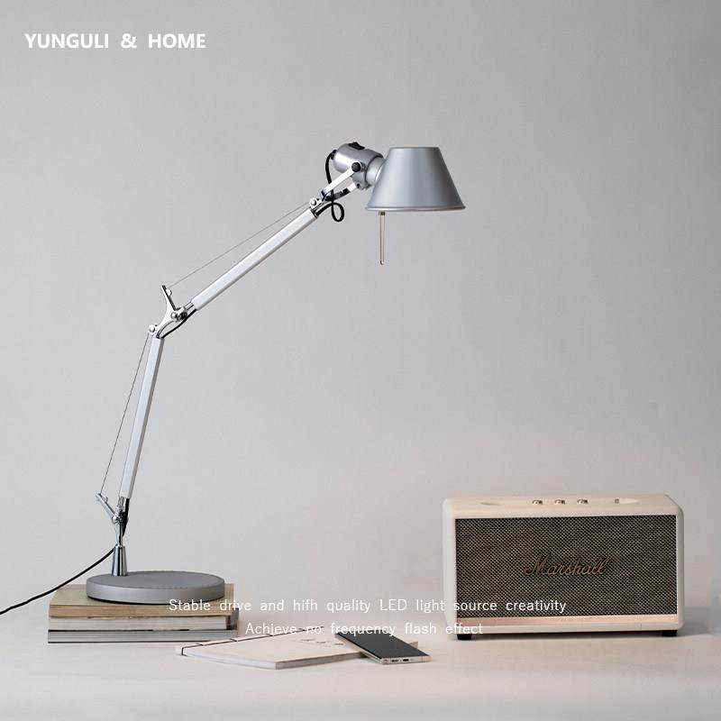 意大利Artemide工业通风机械长杆摇臂台灯设计感办公书桌护眼阅读