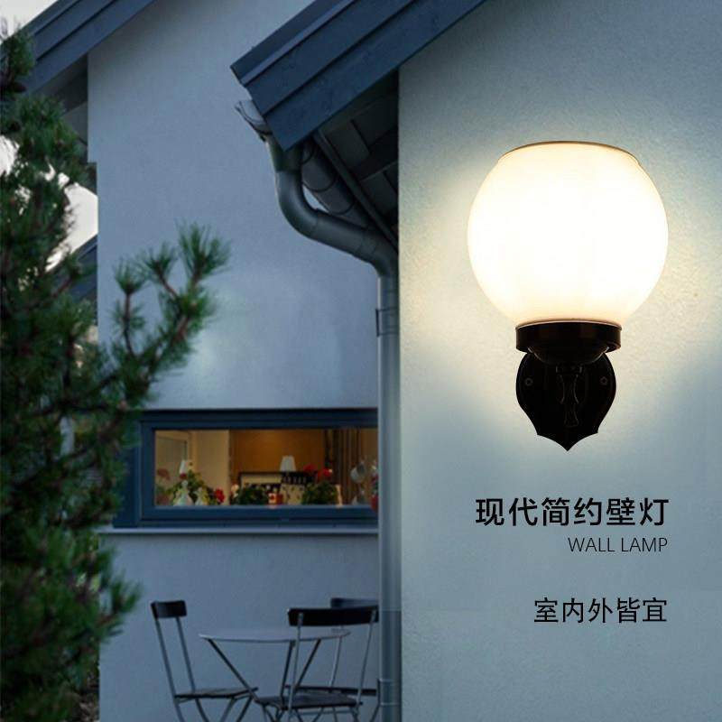 户外防水球形圆球led灯罩室外庭院别墅阳台现代简约太阳能墙壁灯,家装灯饰光源,壁灯,淘宝优惠券,粉丝福利购,淘宝优惠卷