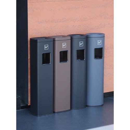 室外不锈钢烟头垃圾桶烟蒂柱户外立式烟灰缸落地吸烟区灭烟筒商用