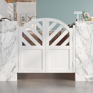 纯实木百叶栅栏门腰门室内双门实木门化妆室弹簧门户外门过道门