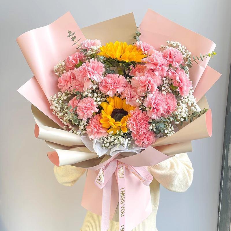 母亲节礼物实用送妈妈康乃馨百合花束生日鲜花速递同城全国配送店