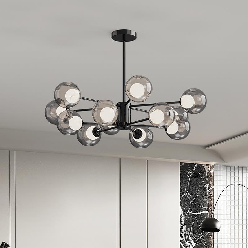 意式极简客厅吊灯现代简约大厅魔豆分子吊灯高级感轻奢全屋套餐灯