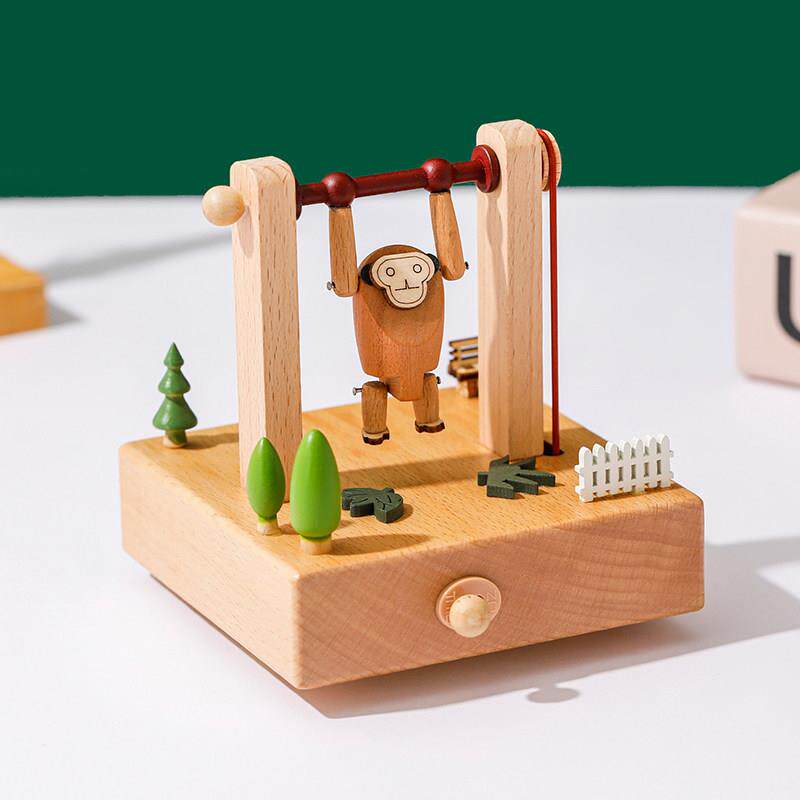 天空之城音乐盒八音盒木质猴子送女生女孩生日耶诞节礼物创意摆件