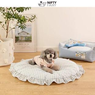 圆形小型拆洗犬可全棉猫马尔济斯柔软米南宠物垫子狗地垫 垫夏季