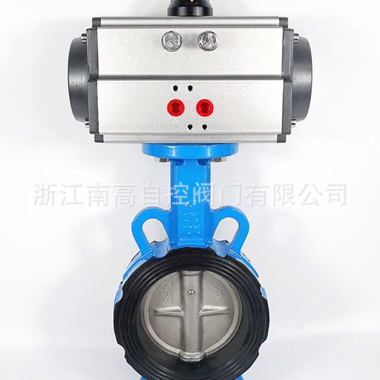 手动气动蝶阀对夹式蝶碟阀D671X-16Q铸铁不锈钢蝶阀
