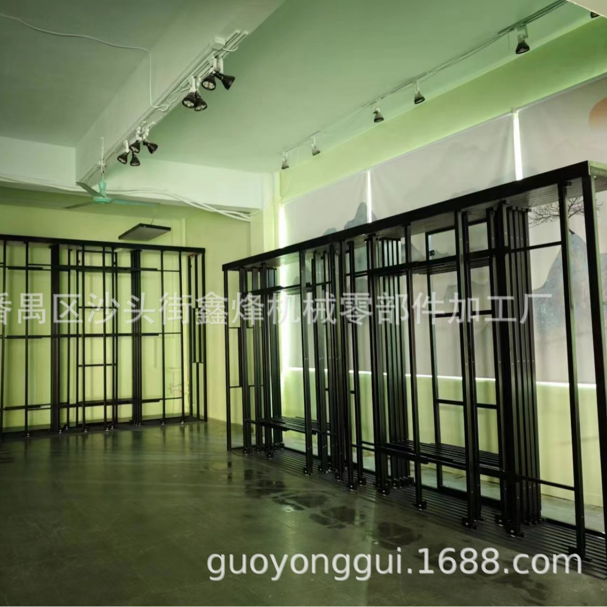 60-120伸缩调节瓷砖推拉架岩板展示架地砖展示柜瓷片大板展具铁架