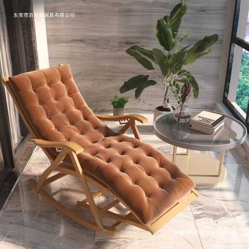 竹躺椅午休折叠午睡椅子摇摇椅大人家用阳台老人休闲逍遥懒人凉椅