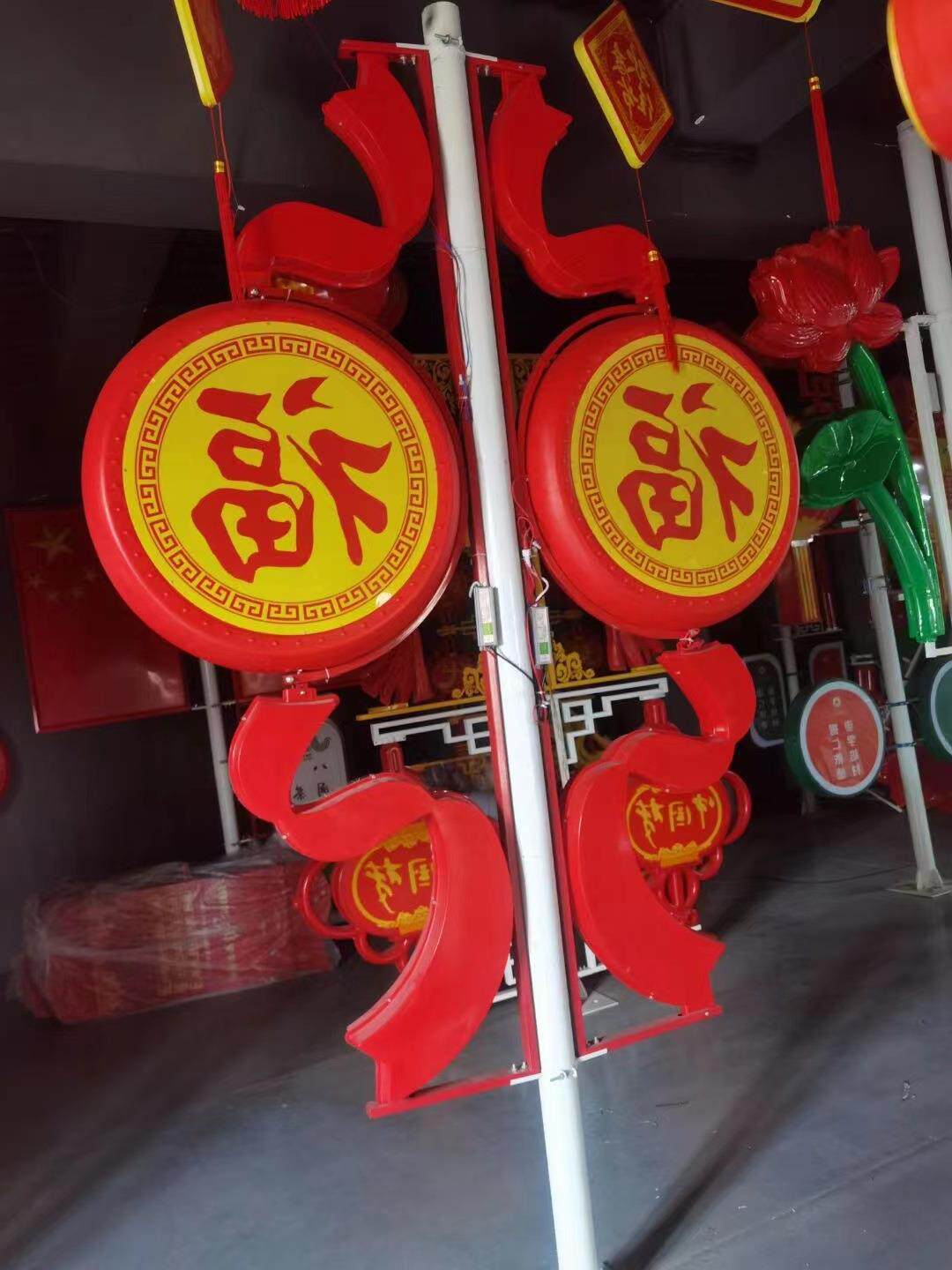 户外路灯杆发光挂装饰灯亚克力灯笼1.2米广告牌灯箱发光中国结led