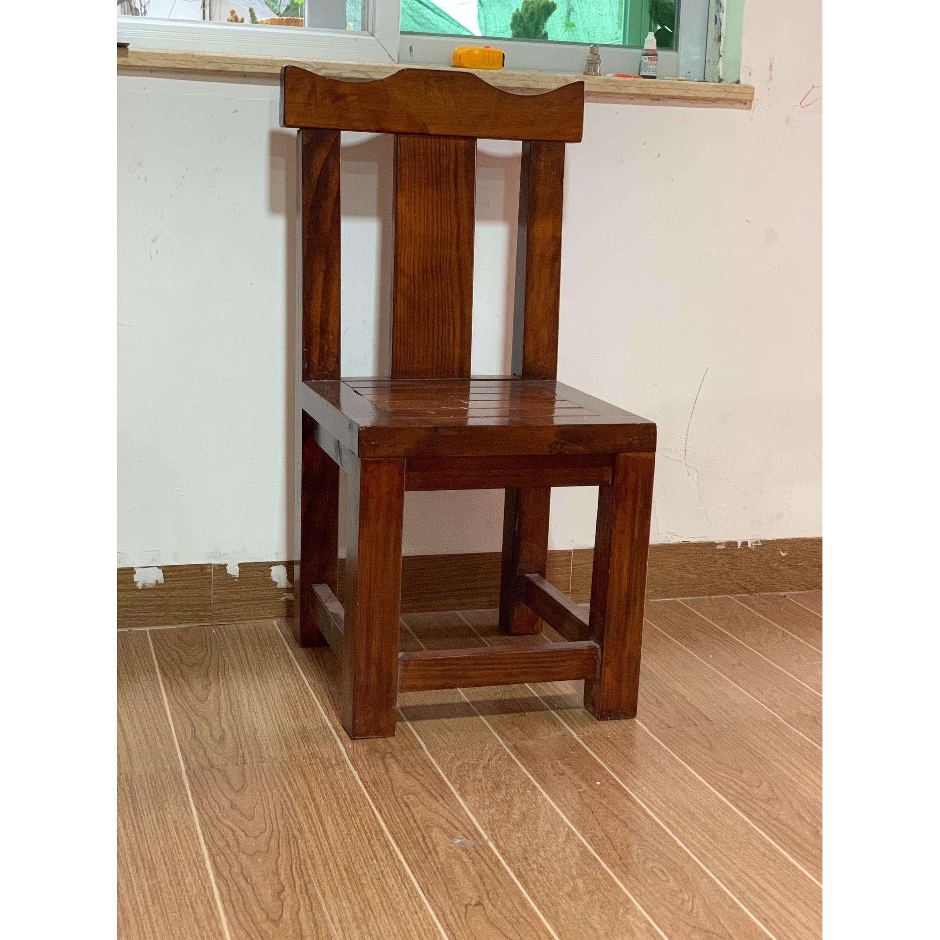 实木餐椅休闲椅官帽椅家用餐厅仿古中式实木书房牛角椅子靠背茶椅