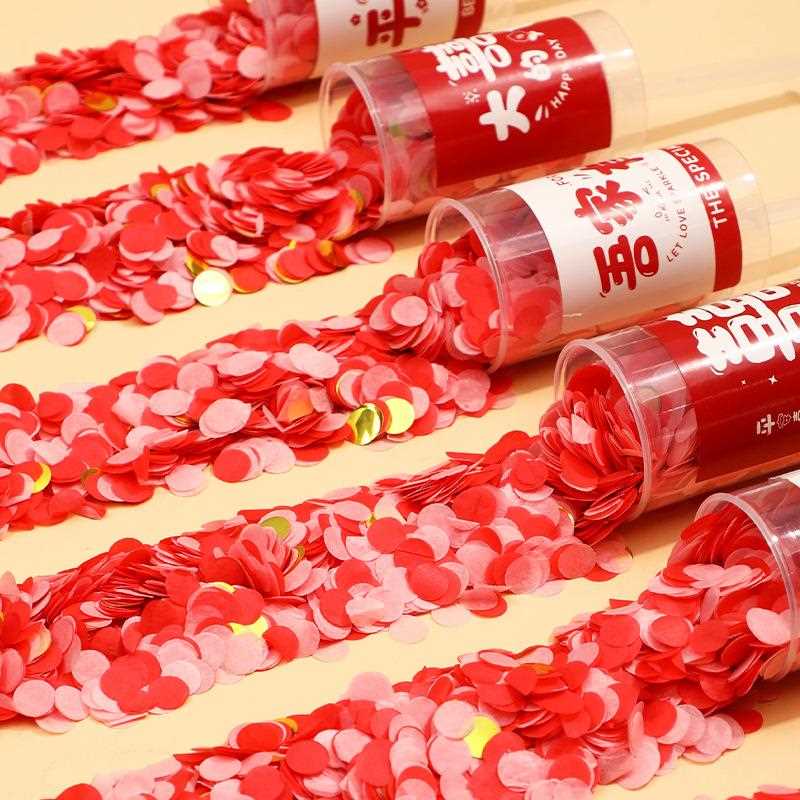 直销新款结婚手拧小礼炮礼花筒气氛喷花筒婚礼手持彩花礼筒炮婚庆