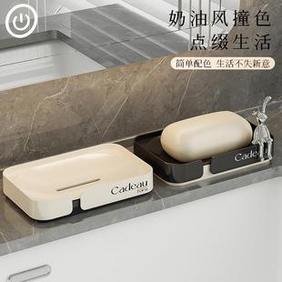 家用沥水肥皂盒浴室创意轻奢双层沥水浴室卫生间洗脸洗手 直销新款