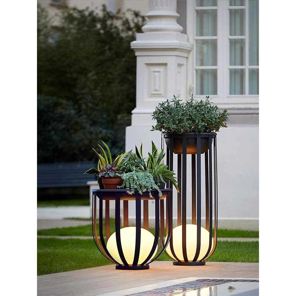 直销新款太阳能户外防水灯庭院灯草坪灯别墅露台花园灯落地灯室外