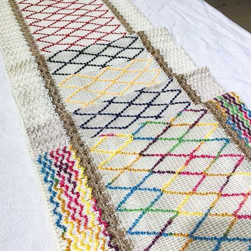 直销新款30款现货桌旗面料棉麻拼色彩色美式圣诞餐厨布艺面料跨境