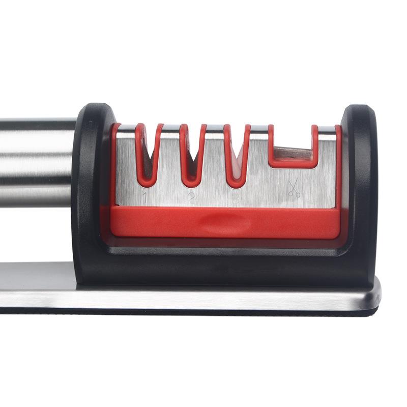 直销新款新款多功能手持磨刀器家用快速4段钨钢金刚石磨刀磨剪器