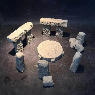 冬官手作 水泥鱼缸造景摆件布景草缸装饰品 苔藓缸 巨石阵 祭坛