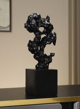 速发新中式太湖石摆件家居软装客厅玄关酒柜酒店工艺品装饰品摆设