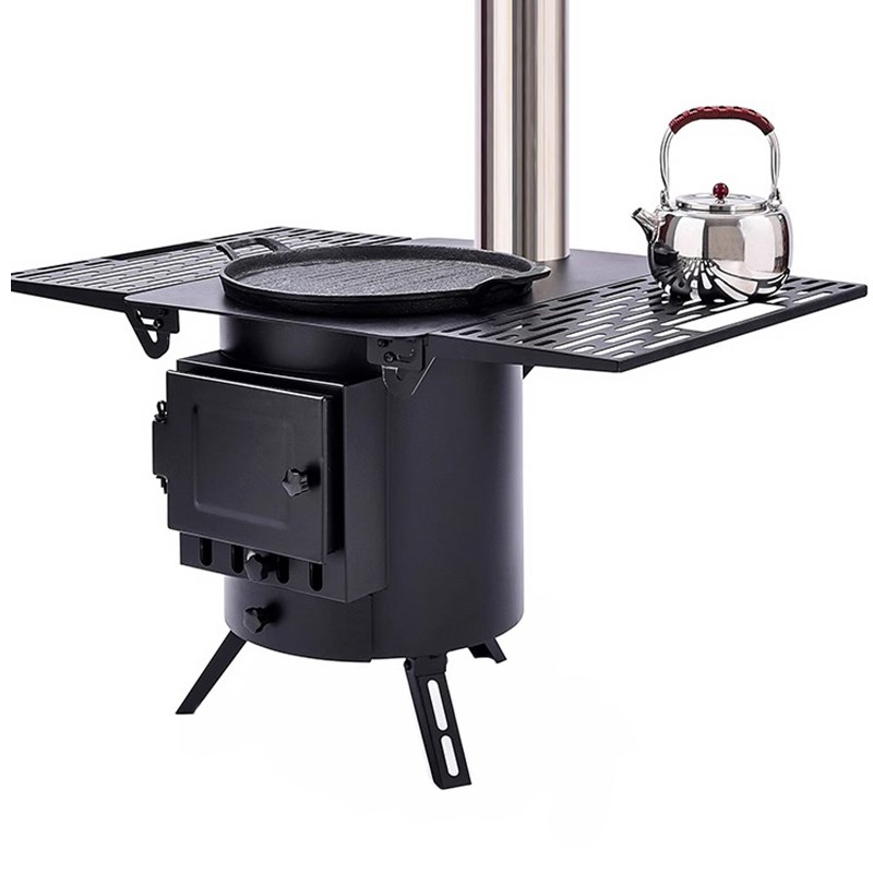 家用烧水做饭烤火炉露营旅行便携多功能柴火灶户外野炊烧烤柴火炉