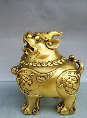 纯铜貔貅一对皮休皮修貌貅客厅店铺玄关装饰品开业送礼工艺品摆件