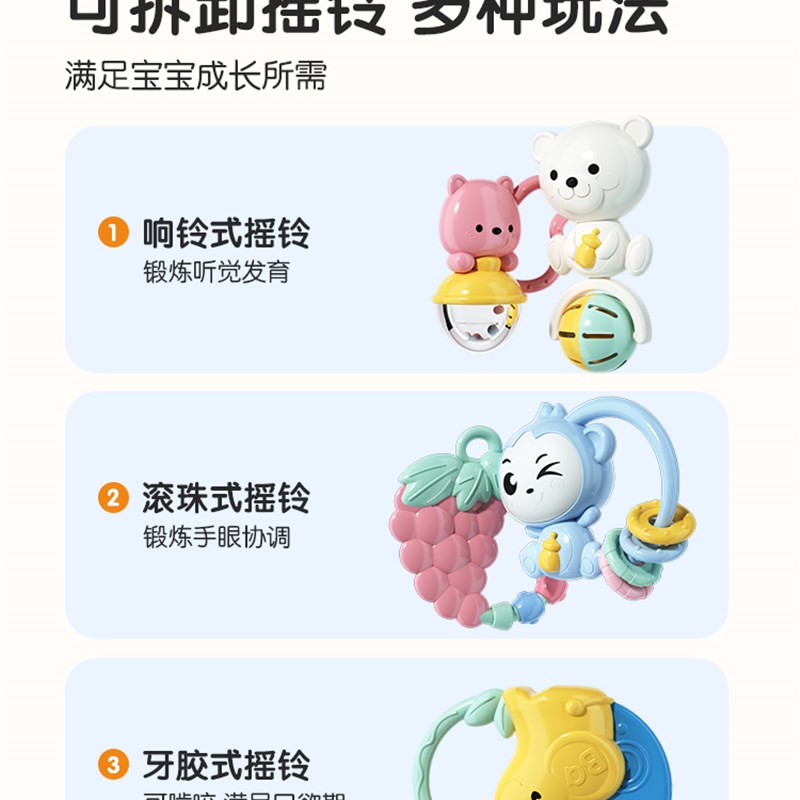 新生儿床铃婴儿车床头摇铃挂件旋转宝宝摇篮悬挂音乐安抚玩具吊挂