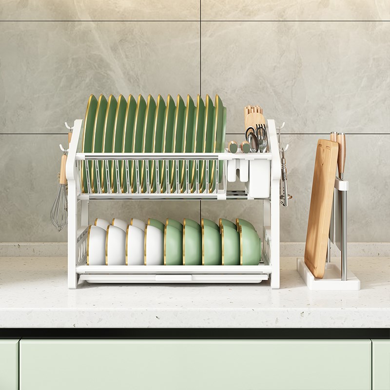 厨房碗架多功能碗盘沥水架碗碟收纳架砧板刀架筷篓家用台面晾碗架