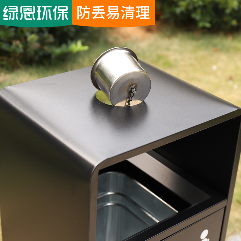 景区环卫不锈钢户外垃圾桶定制小区物业公园分类果皮箱商用单桶