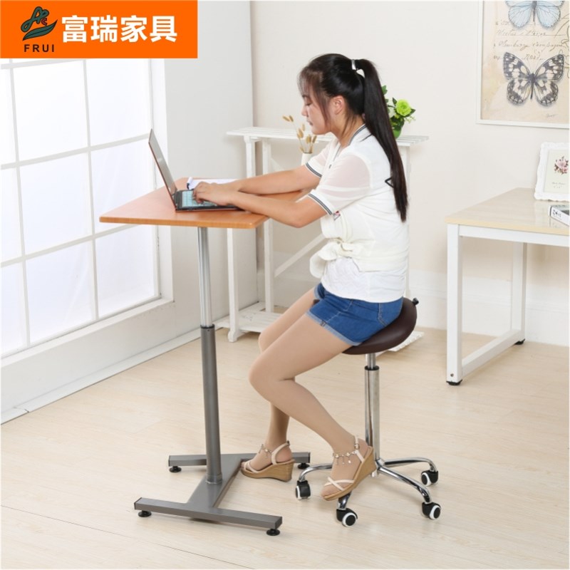 站立式升降桌床侧边桌笔记本电脑桌可移动工作台沙发卧室办公桌子