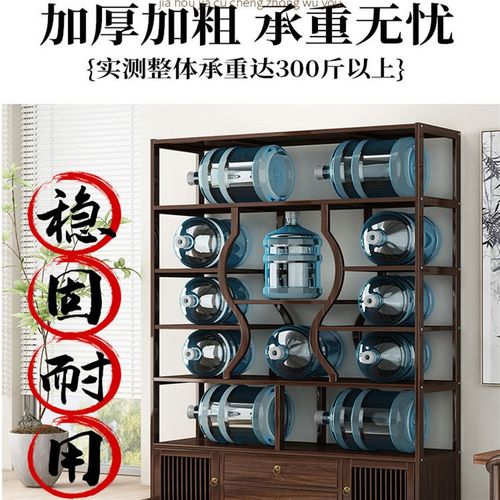 博古架中式竹制茶叶柜落地式会客厅展示柜非实木整墙隔断式多宝阁