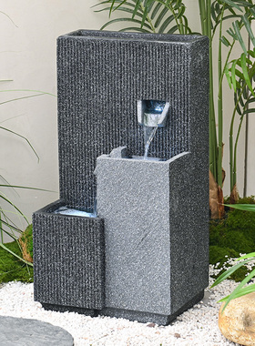 现代简约循环流水生财摆件喷泉玄关阳台庭院花园景观造景装饰水景