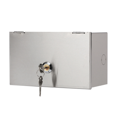 118型户外防盗插座配电箱 室外不锈钢电动车充电箱防水密封盒明装