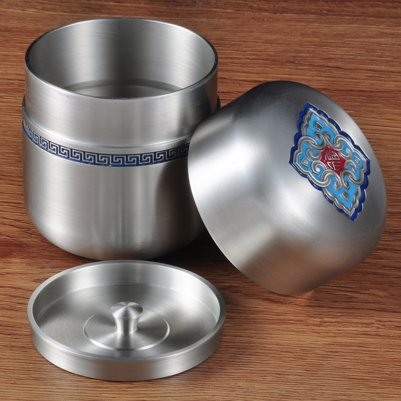 纯锡茶叶罐便携锡罐小号纯密封罐随身旅行储茶罐锡器定制退休礼品