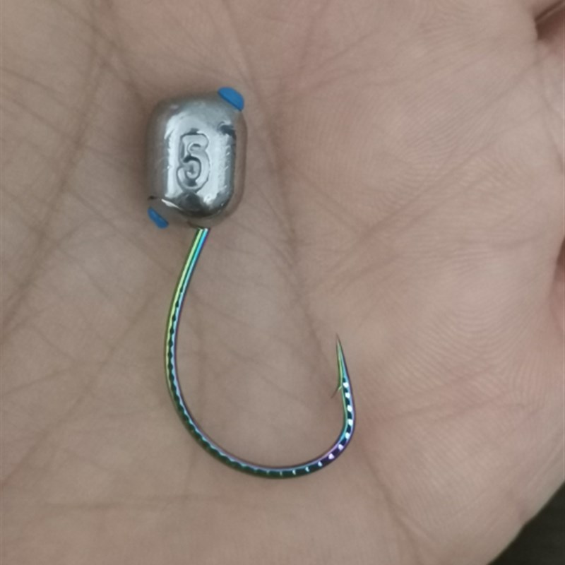 升级款8003炫彩龙鳞泥鳅铅头钩护线管不磨线细钩条大钩门路亚专用