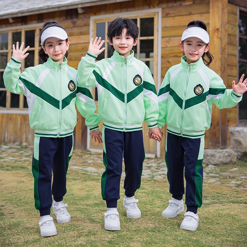 幼儿园园服春秋装校服套装小学生儿童棒球服班服运动学院风三件套