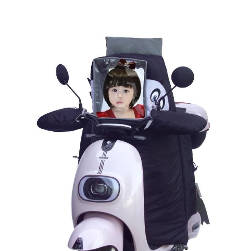 儿童亲子款电动自行车挡风被防水保暖分体母子折叠车防风加厚秋冬