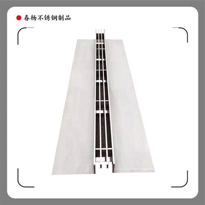 不锈钢线性排水沟盖板水沟槽缝隙式直排弧形装饰盖板雨水篦子定制
