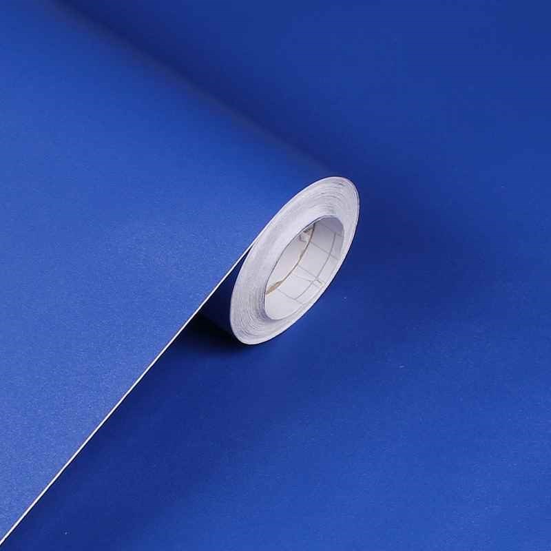 PVC加厚纯色墙纸自粘壁纸防水即时贴家具翻新卧室贴纸122cm*50米