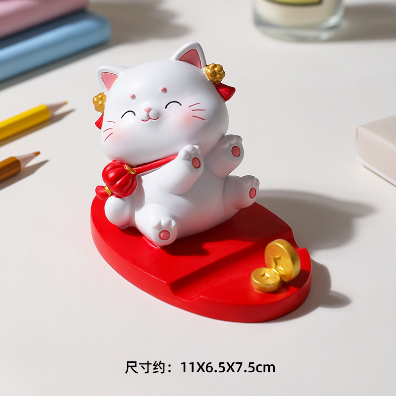 猫手机架桌面小摆件可爱日办系公室追送好物剧女新品