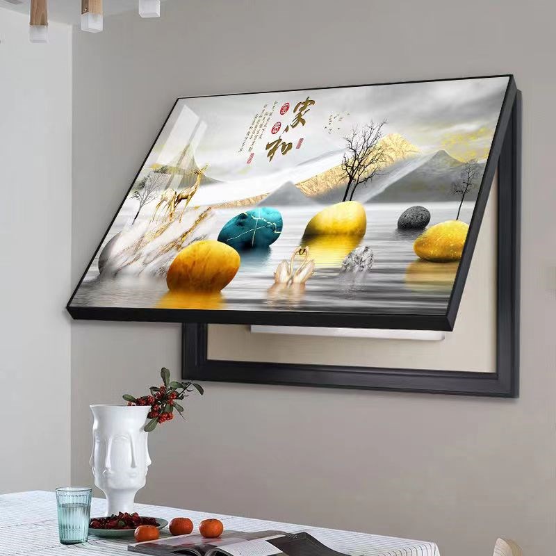 电表箱装饰画免打孔电表箱遮挡开关总闸配电箱遮挡餐厅客厅挂画