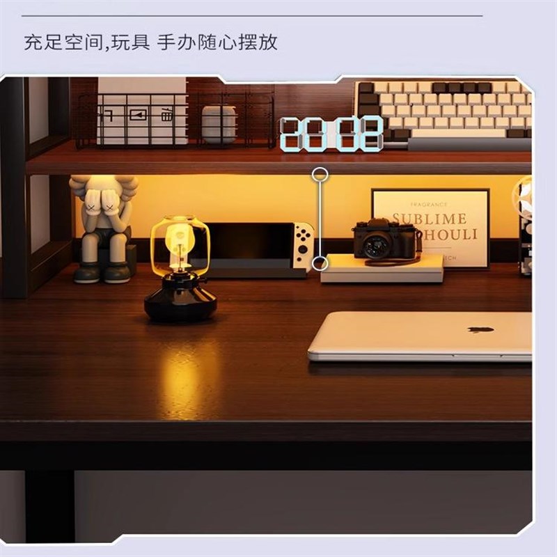 桌面多层简约书架多功能学生书桌上收纳置物架铁艺洞洞板可放桌面