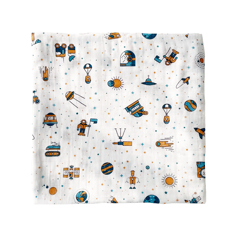 牛年新生儿竹棉纱布薄款盖毯婴儿柔软包巾襁褓夏季宝宝吸水浴巾