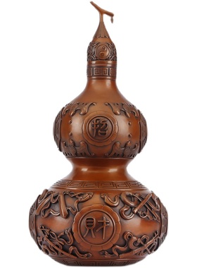 紫铜八卦葫芦纯铜摆件家居客厅玄关办公室装饰品开业乔迁礼品