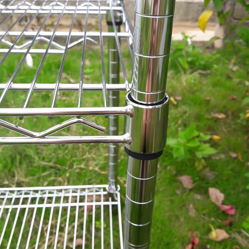 仓储置物架花架家用货架金属不锈钢多层落地储物组装拼接物料架子