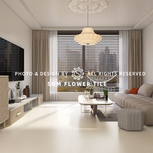 柔光砖肌肤釉客厅卧室地砖750X1500I奶油白素色厨房墙砖卫生间瓷