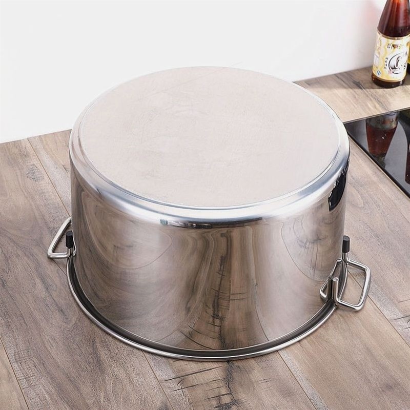 商用不锈钢桶带盖不锈钢汤桶加厚加深大汤锅不锈钢水桶锅摆摊米桶