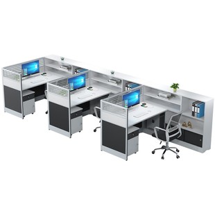 职员办公桌椅财务员工屏风办公室单人24人位面对面文员办公台