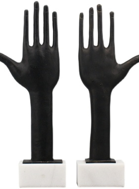 抽象人像雕塑摆件现代简约黑色样板房售楼处玄关挂姿人物软装饰品